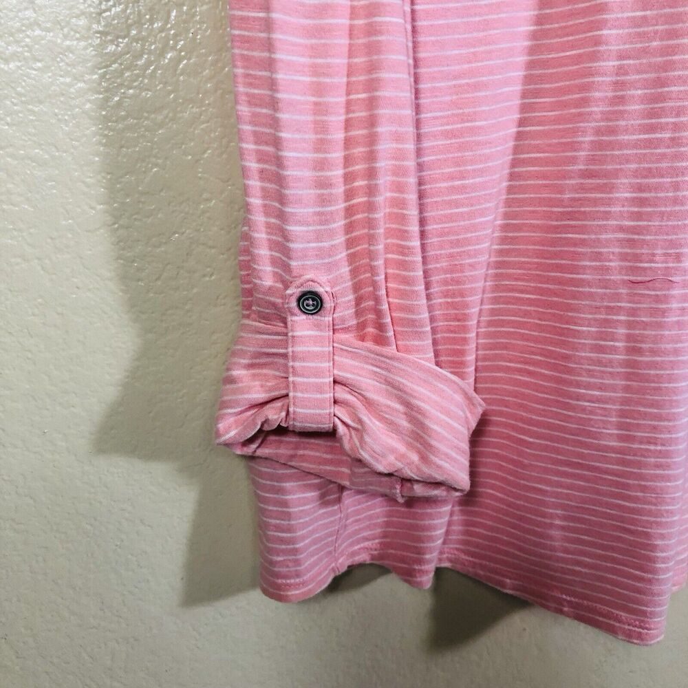 Sonoma Pink Collared Button Up With Pockets 100% Cotton - Picture 4 of 10